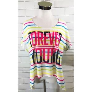 OP Forever Young Striped Juniors Girls Shirt